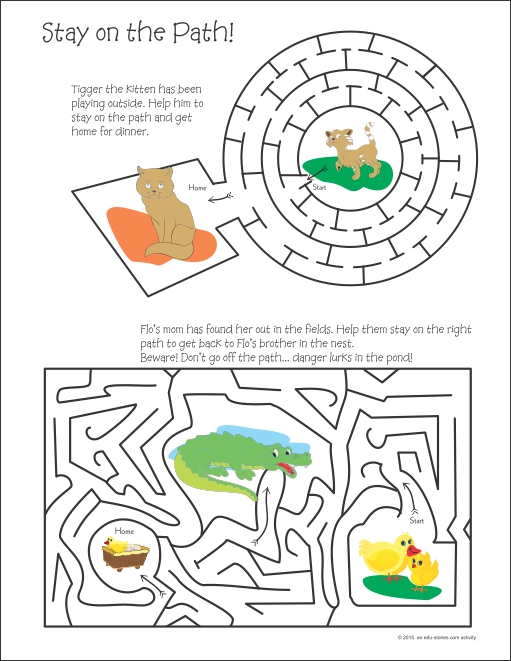 Stay On The Path! Maize Puzzle Download – An Edu-stories Activity 